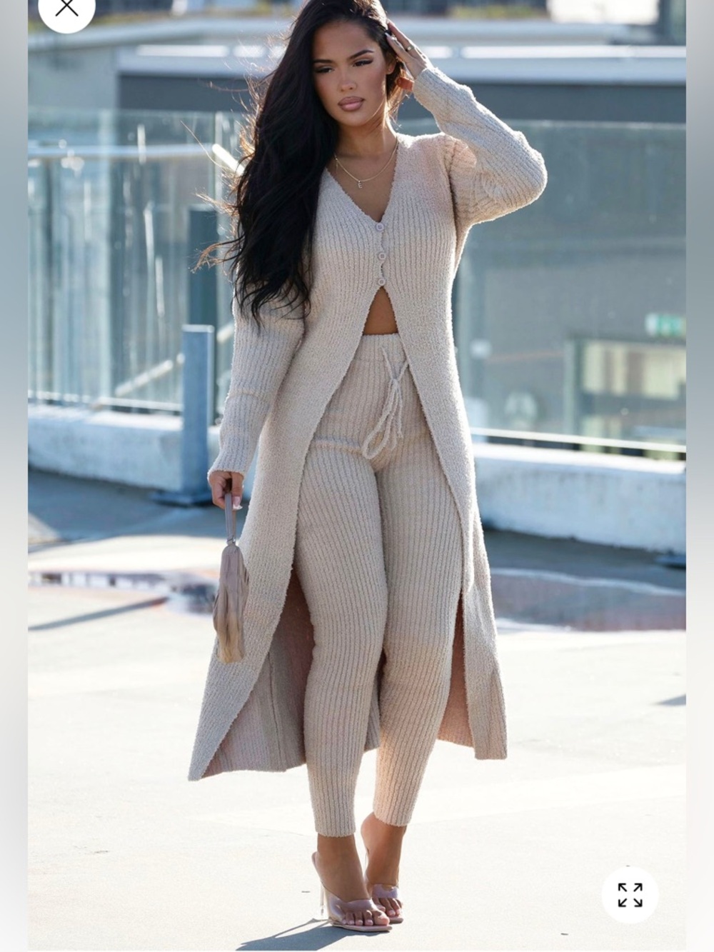 Fashion Nova fuzzy lounge set